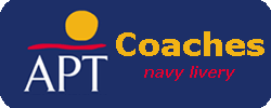 APT coaches in navy livery